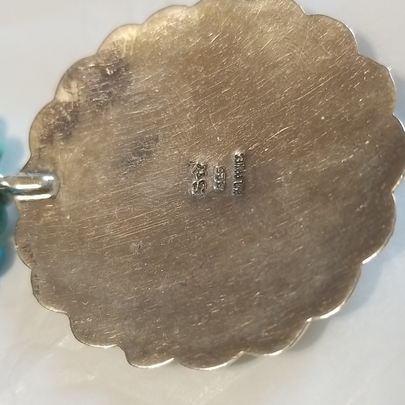 TURQUOISE AND 925 STERLING SILVER NECKLACE, EUC, PRICE FIRM. J#2501 - Picture 3 of 10